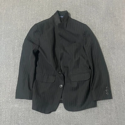 Chaps Boys Blazer Size 8 Regular Black Pinstripe 2 Button Sport Jacket - Image 1 of 2