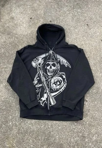 TV promo “Sons of Anarchy,” Grim Reaper graphics Hooded Zipup jacket, Size: 2XL - Picture 1 of 4