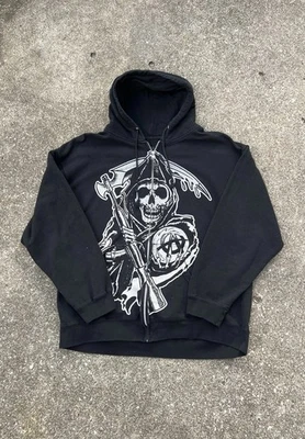 TV promo “Sons of Anarchy,” Grim Reaper graphics Hooded Zipup jacket, Size: 2XL - Image 1 of 4