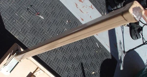 Vintage Singer 301 Sewing Machine Card Table Replacement Part Blonde Metal Leg - Picture 1 of 3