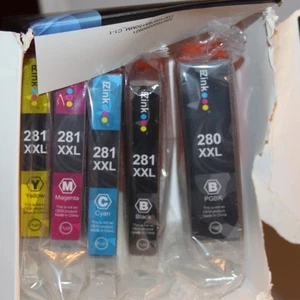 Cartuchos de tinta 5PK PGI-280XXL CLI-281XXL para Canon TR8620A TR8622A TR8520 TS702A - Imagen 1 de 2