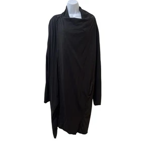 Cardigan donna lungo cotone 'S Max Mara taglia L nero Lagom Lagenlook silenzioso lusso - Foto 1 di 14