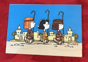 Lote 10 Tarjetas de Navidad Vintage Postaltte Peanuts Charlie Brown Lucy Shepherds - Imagen 1 de 10