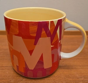 Anthropologie Multi-color Ceramic Lottie Monogram “M” Coffee Mug Tea Cup - Picture 1 of 12