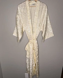 Lord & Taylor Bata Mujer Marfil Satinado Jacquard Floral Cinturón Nupcial XL LEER TALLA - Imagen 1 de 9