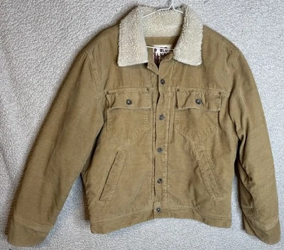 Jaqueta caminhoneiro ocidental veludo bronzeado vintage Y2K masculina média Sherpa Old Navy - Imagem 1 de 4