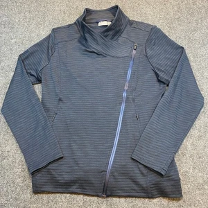 Athleta Blue Blissout Asymmetric Zip Knit Jacket Womens XL Stretch - Picture 1 of 7