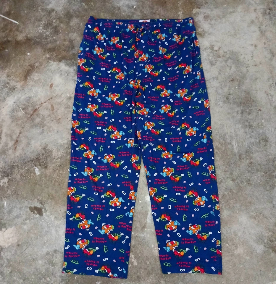 Y2K 'Hasbro' Mr. 马铃薯头尺寸 XL睡衣/休闲裤 — 第 1/4 张图片