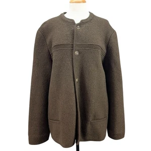 Giacca maglione cappotto lana bollita Tiroler donna bottoni davanti made in Austria tg 56 - Foto 1 di 16
