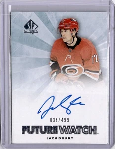 Jack Drury 2011-12 Retro Future Watch Auto 036/499 2021-22 SP Authentic - Picture 1 of 2