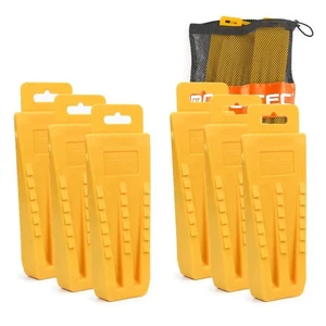 6 pcs 5.5'' logging Felling Bucking Tree Forestry Falling Spiked Wedges Yellow - Picture 1 of 6