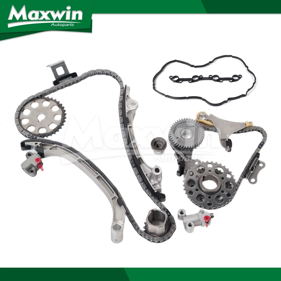 Kit de corrente de distribuição conjunto de tampa de válvula ajuste 2005-2015 Toyota Tacoma 2.7L 2TRFE - Imagem 1 de 4