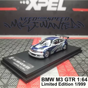 BMW M3 E46 GTR Need for speed Most Wanted 1/999 Diecast 1:64 model w/case&stand - Picture 1 of 6
