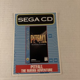 Sega CD Pitfall The Mayan Adventure VIDPRO Card Toys R Us Display Card  Rare