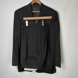 44L Jos. A. Bank Suit Jacket & 34x31 Pants Trousers Dark Charcoal Pinstripe Wool - Picture 1 of 24