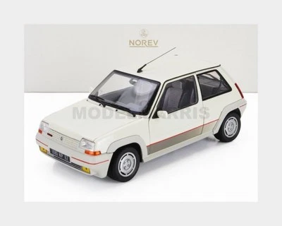 NOREV 185200 RENAULT - R5 SUPERCINQUE GT TURBO PHASE I 1985 - WHITE PEARL - 1/18 - Immagine 1 di 2