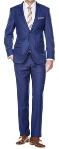 Kennith Cole Tuta Uomo 2 Pezzi Giacca Indaco 40R/Pant 40W Vedi Descrizione Nuova con etichette - Foto 1 di 8