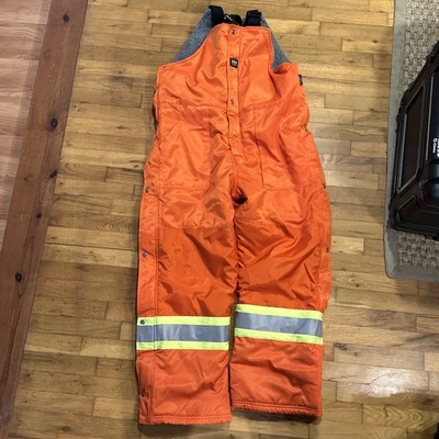 Мужские промышленные изолированные рабочие нагрудники Helly Hansen — светоотражающие оранжевые - Изображение 1 из 4