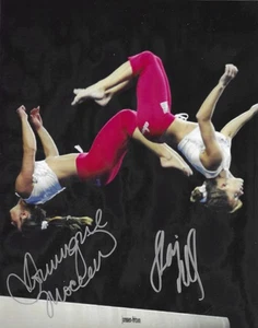 Dominique Moceanu & Shannon Miller Signed Color 8x10 Glossy Photo Olympic Gold - Picture 1 of 3