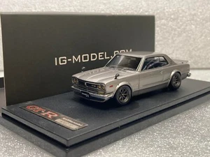 Modelo de encendido 1/43 IG0004 Nissan SKYLINE 2000 GT-R (KPGC10) Watanabe plateado - Imagen 1 de 8