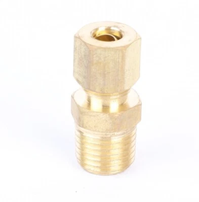 Brass Fairview Straight Tube Fitting, 1/4" Tube OD x 1/4" Male NPT - Image 1 of 4