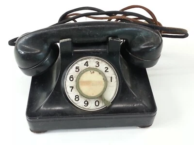 De Colección Negro St Line Timbre Teléfono Baquelita Giratorio 3-H4SL Foto 1 de 4