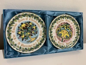 Coalpart Twelve Days of Christmas 1980 Two Plates - Rare Christmas Collectible - Picture 1 of 6