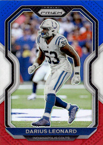 2020 Panini Prizm #89 Darius Leonard Prizm Red White and Blue