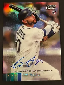 2020 Topps Stadium Club Chrome Tim Lopes AUTO Autograph Refractor Mariners RC - Picture 1 of 2