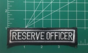 (2) RESERVEOFFIZIER gerader Balken gestickter Aufnäher - SILBER & SCHWARZES SCHEMA - Bild 1 von 5