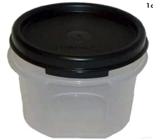 Tupperware Modular Mates rund #1 Vorratsbehälter schwarz Verschluss Deckel Neu - Bild 1 von 8