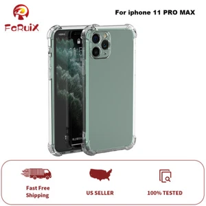 Case for iPhone 11 Pro Max 6.5 Non-Yellowing Shockproof Phone Bumper Cover Clear - Picture 1 of 13