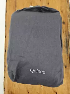 New Quince European Linen Sheet Set Queen Size Charcoal Flat Fitted Sheets PC - Picture 1 of 4