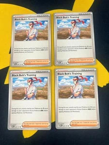 4x Black Belt's Training 099/131 x4 - NM Prismatic Evolutions Pokemon Playset - Picture 1 of 2