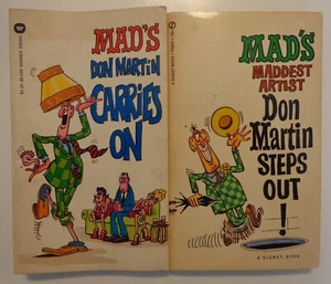 MAD Magazine Paperback Lot    Don Martin STEPS OUT   and  CARRIES ON - Picture 1 of 9