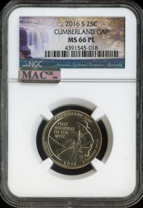 2016-S Cumberland Gap Quarter NGC MS66 PL MAC Quality - Picture 1 of 2