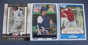 (3) NY METS PLAYOFFS ROOKIE LOT WILMER FLORES/TRAVIS D'ARNAUD/KEVIN PLAWECKI - Picture 1 of 1