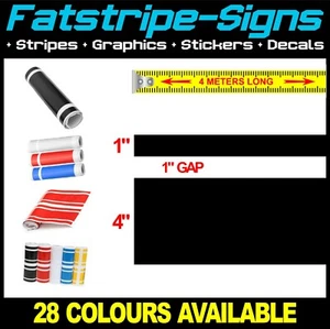 CAR STRIPES VINYL GRAPHICS DECALS STICKERS RACING BONNET VIPER UNIVERSAL FIT ST - Picture 1 of 2