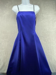 Betsy & Adam by Jaslene Formal Gown Dress Size 8 Royal Blue Maxi Vintage 90s NWT - Picture 1 of 16