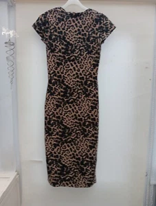primark atmosphere Leopard Print Midi Dress Cotton Animal Size 8 Womens - Picture 1 of 11