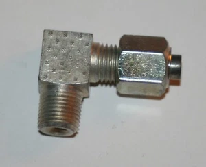 3/16" Tube x 1/8" MNPT Steel Elbow Fitting (1500 Psi) Parker Intru-Lok 3 CBI2-S - Picture 1 of 3