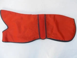 WOODLANDS 26" 66cm GREYHOUND COAT INDIAN RED NYLON OUTER / FAWN FLEECE LINING - Picture 1 of 8