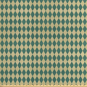 Geometrisch Satin Stoff als Meterware Retro Argyle-Muster - Bild 1 von 11