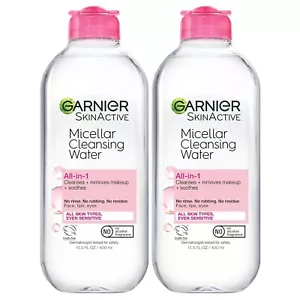 Garnier SkinActive Micellar Cleansing Water For All Skin Types 13.5 fl oz pack 2 - Picture 1 of 7