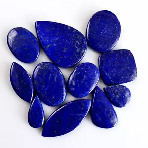 Lote de 11 piedras preciosas cabujón lapislázuli azul natural 330 quilates 20x10-39x27 mm #14110 - Imagen 1 de 8