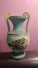 Vintage Copy Of Classic Hand Made Greece Woman W Harp Vase Ceramics N0 12
