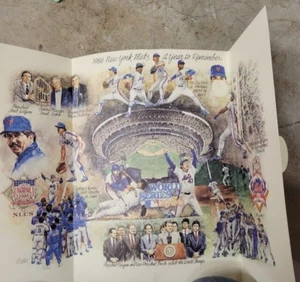 86 Mets World Series Trifold lithograph a year to remember Still in orginal wrap - Picture 1 of 5