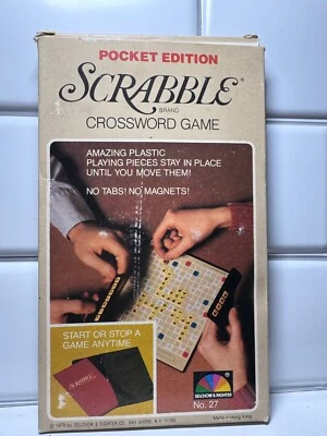 Vintage (1978) POCKET EDITION SCRABBLE NEW!! OLD STOCK Unused, Unpunched - Image 1 of 2