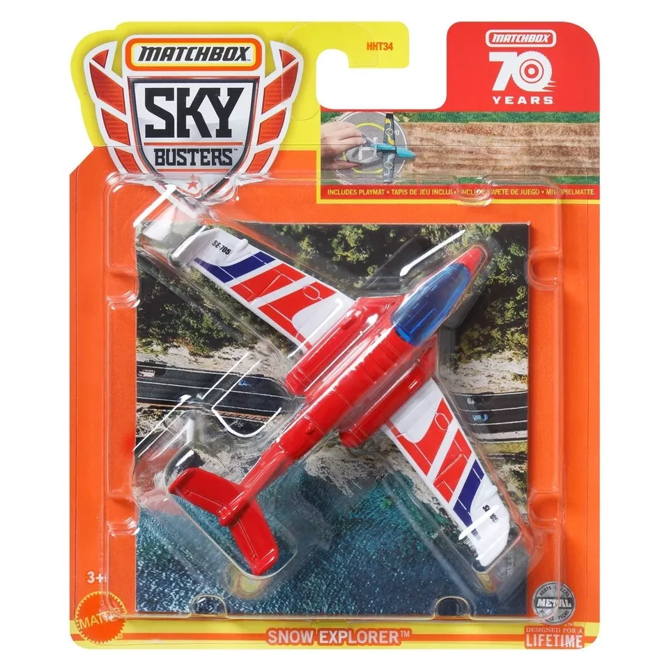 Matchbox SkyBusters 1/64 Snow Explorer Metal Diecast Airplane Model Toy - Image 1 of 1