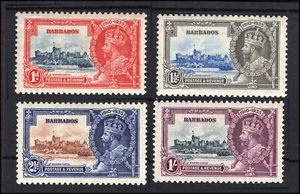 M27166 Barbados 1935 silver Jubilee Set X4 m/m Sg 241/4 Cat £35 - Picture 1 of 1